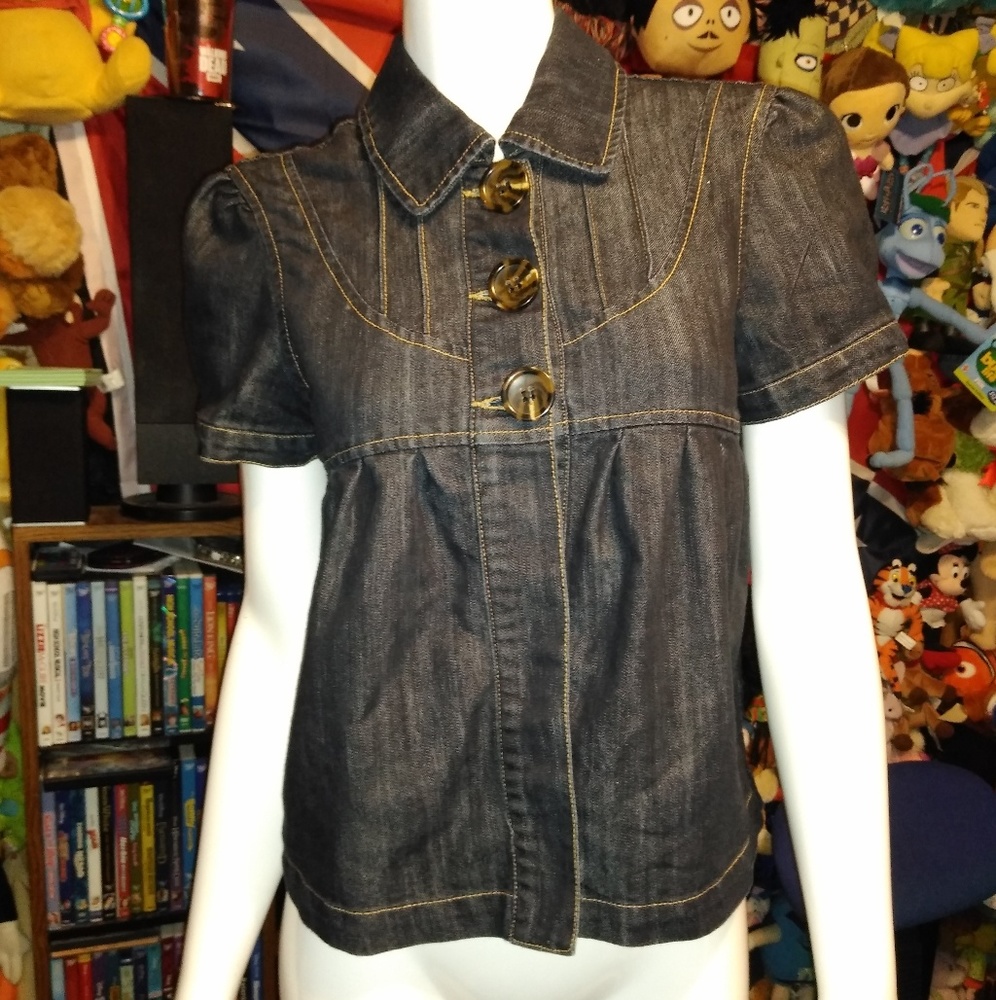 Jean short sleeved jacket